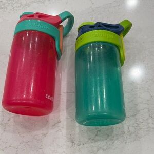 Contigo Kids Bottles — Pink & Teal with Lime and Navy Accents
